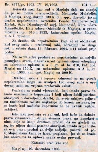 SL 04. 01. 1904. Mehinovic, Macak, Dzambegovic, Muradbasic, Odobasic