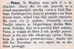 Nuribeg Uzeirbegovic pozar SL 9 9 1884.